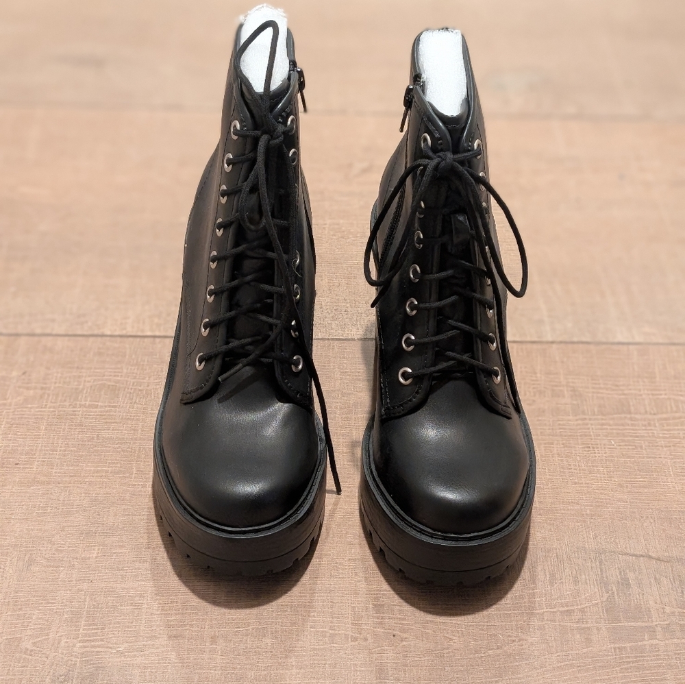 Marco Republic Vancouver Platform Combat Booties Black Size 10 - Picture 6 of 10